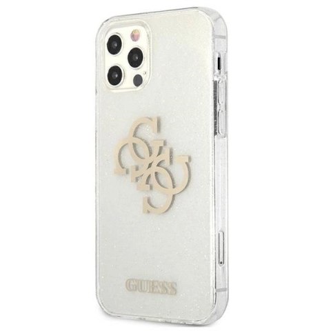 Etui Guess Glitter 4G Big Logo na iPhone 12 Pro Max - przezroczyste