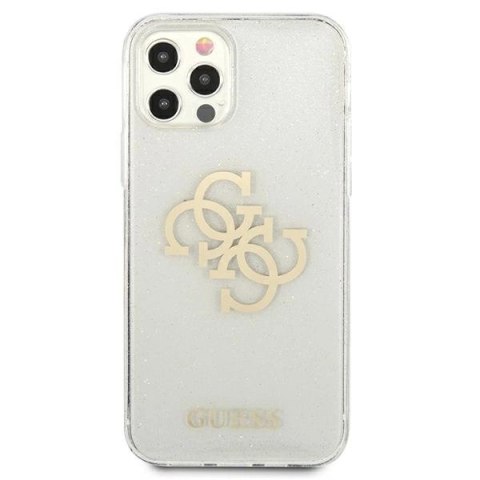 Etui Guess Glitter 4G Big Logo na iPhone 12 Pro Max - przezroczyste