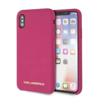 Etui Karl Lagerfeld Silicone na iPhone X/Xs hardcase - fuksja