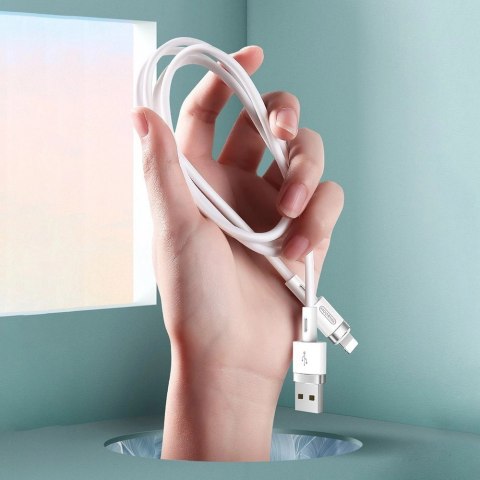 Kabel Joyroom Liquid Silicone Data Cable N2 USB-A / Lightning 2.4A 1.2m - biały Kabel Joyroom Liquid Silicone Data Cable N2 USB-A / Lightning 2.4A 1.2m - biały