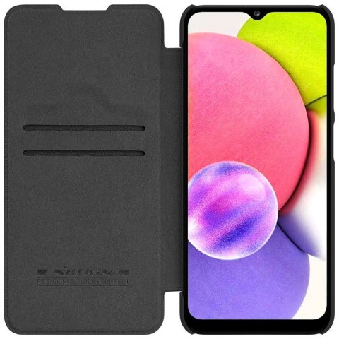 Nillkin Qin skórzana kabura etui Samsung Galaxy A03s czarny Nillkin Qin skórzana kabura etui Samsung Galaxy A03s czarny