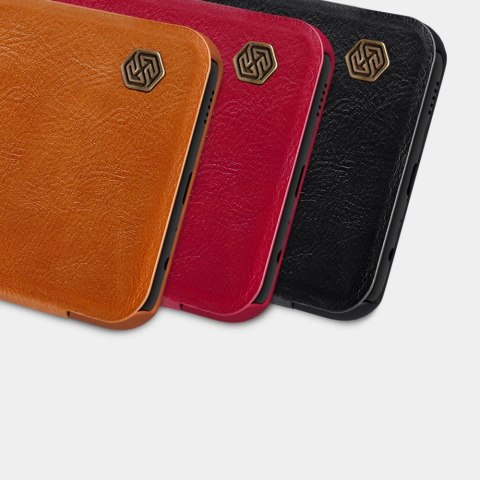 Nillkin Qin skórzana kabura etui Samsung Galaxy A03s czarny Nillkin Qin skórzana kabura etui Samsung Galaxy A03s czarny