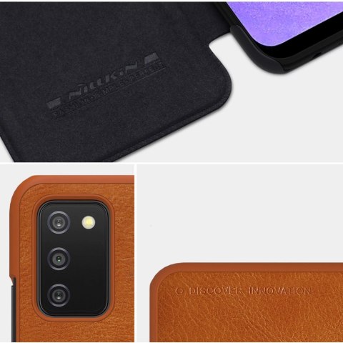 Nillkin Qin skórzana kabura etui Samsung Galaxy A03s czarny Nillkin Qin skórzana kabura etui Samsung Galaxy A03s czarny