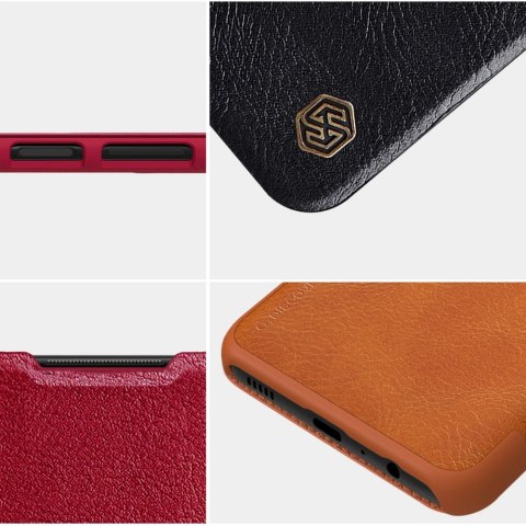 Nillkin Qin skórzana kabura etui Samsung Galaxy A03s czarny Nillkin Qin skórzana kabura etui Samsung Galaxy A03s czarny