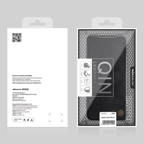 Nillkin Qin skórzana kabura etui Samsung Galaxy A22 4G brązowy Nillkin Qin skórzana kabura etui Samsung Galaxy A22 4G brązowy