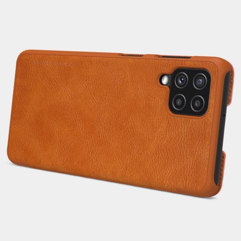Nillkin Qin skórzana kabura etui Samsung Galaxy A22 4G brązowy Nillkin Qin skórzana kabura etui Samsung Galaxy A22 4G brązowy