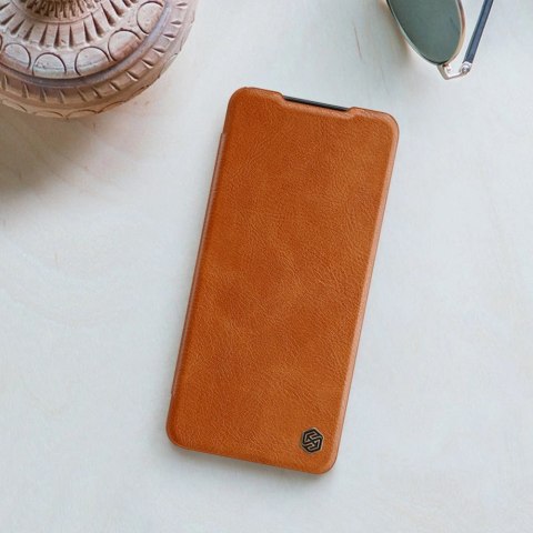 Nillkin Qin skórzana kabura etui Samsung Galaxy A22 4G brązowy Nillkin Qin skórzana kabura etui Samsung Galaxy A22 4G brązowy