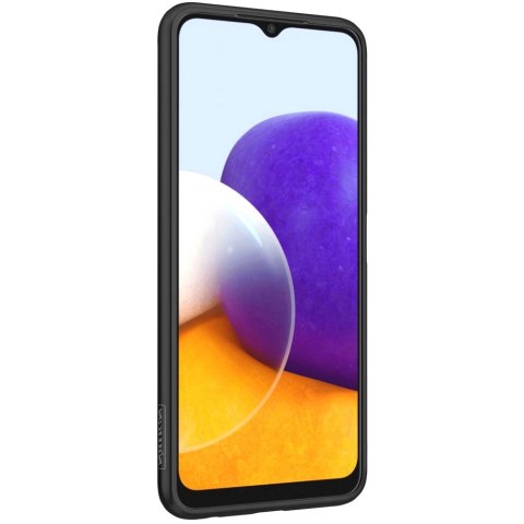 Nillkin Textured Case wytrzymałe wzmocnione etui z żelową ramką i nylonem na tyle Samsung Galaxy A22 4G czarny Nillkin Textured Case wytrzymałe wzmocnione etui z żelową ramką i nylonem na tyle Samsung Galaxy A22 4G czarny