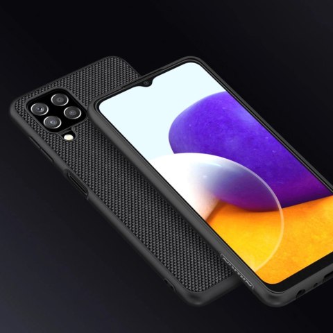 Nillkin Textured Case wytrzymałe wzmocnione etui z żelową ramką i nylonem na tyle Samsung Galaxy A22 4G czarny Nillkin Textured Case wytrzymałe wzmocnione etui z żelową ramką i nylonem na tyle Samsung Galaxy A22 4G czarny