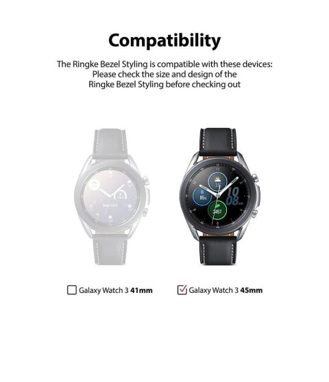 Ringke Bezel Styling etui ramka koperta pierścień Samsung Galaxy Watch 3 45mm czarny (GW3-45-62) Ringke Bezel Styling etui ramka koperta pierścień Samsung Galaxy Watch 3 45mm czarny (GW3-45-62)