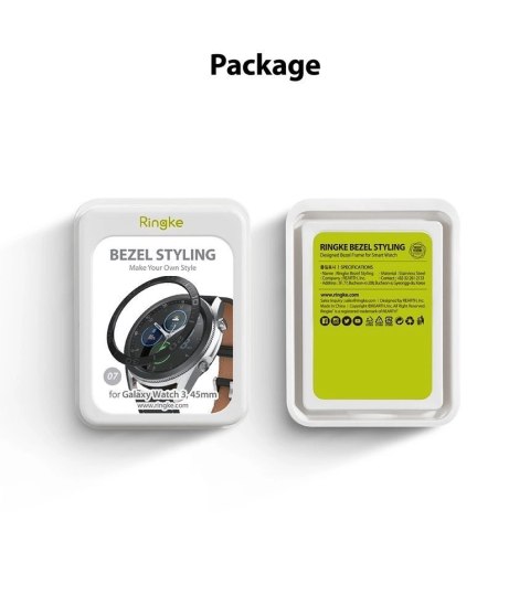 Ringke Bezel Styling etui ramka koperta pierścień Samsung Galaxy Watch 3 45mm czarny (GW3-45-62) Ringke Bezel Styling etui ramka koperta pierścień Samsung Galaxy Watch 3 45mm czarny (GW3-45-62)