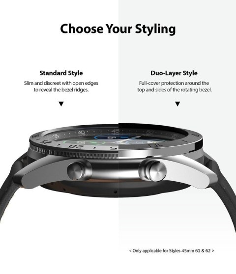 Ringke Bezel Styling etui ramka koperta pierścień Samsung Galaxy Watch 3 45mm czarny (GW3-45-62) Ringke Bezel Styling etui ramka koperta pierścień Samsung Galaxy Watch 3 45mm czarny (GW3-45-62)