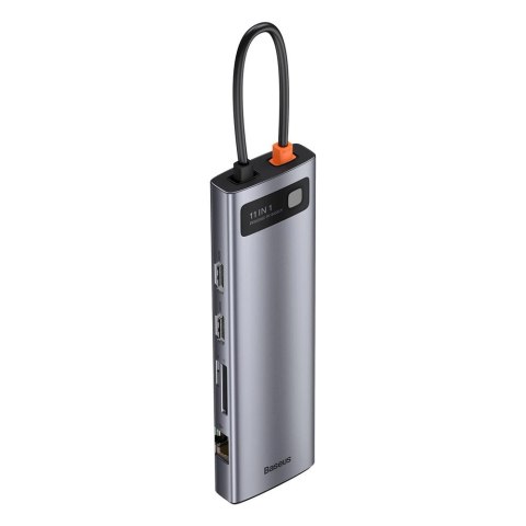 Baseus Metal Gleam 11w1 wielofunkcyjny HUB USB Typ C - 3x USB 3.2 Gen 1 5Gbps / USB Typ C PD 100W / 3,5 mm mini jack AUX / VGA F Baseus Metal Gleam 11w1 wielofunkcyjny HUB USB Typ C - 3x USB 3.2 Gen 1 5Gbps / USB Typ C PD 100W / 3,5 mm mini jack AUX / VGA F