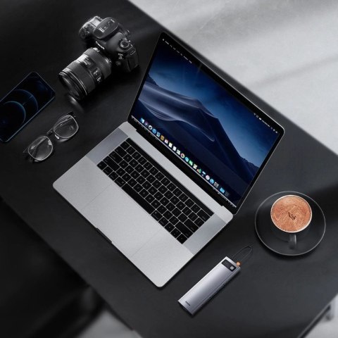 Baseus Metal Gleam 11w1 wielofunkcyjny HUB USB Typ C - 3x USB 3.2 Gen 1 5Gbps / USB Typ C PD 100W / 3,5 mm mini jack AUX / VGA F Baseus Metal Gleam 11w1 wielofunkcyjny HUB USB Typ C - 3x USB 3.2 Gen 1 5Gbps / USB Typ C PD 100W / 3,5 mm mini jack AUX / VGA F
