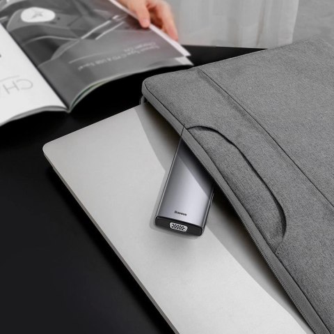 Baseus Metal Gleam 11w1 wielofunkcyjny HUB USB Typ C - 3x USB 3.2 Gen 1 5Gbps / USB Typ C PD 100W / 3,5 mm mini jack AUX / VGA F Baseus Metal Gleam 11w1 wielofunkcyjny HUB USB Typ C - 3x USB 3.2 Gen 1 5Gbps / USB Typ C PD 100W / 3,5 mm mini jack AUX / VGA F