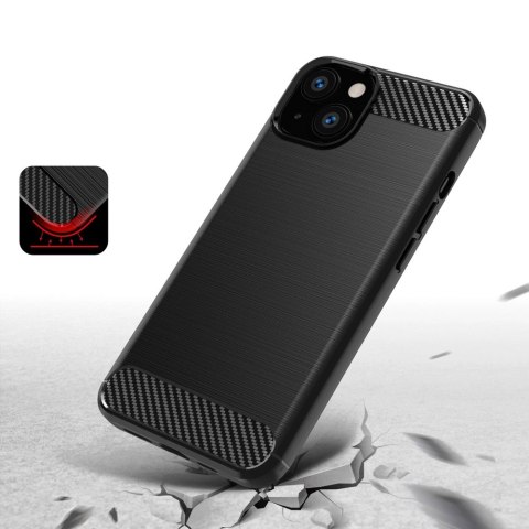 Carbon Case elastyczne etui pokrowiec iPhone 13 czarny Carbon Case elastyczne etui pokrowiec iPhone 13 czarny