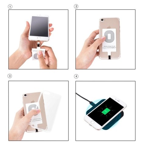Choetech adapter do bezprzewodowego ładowania Qi Lightning wkładka indukcyjna biały (WP-IP) Choetech adapter do bezprzewodowego ładowania Qi Lightning wkładka indukcyjna biały (WP-IP)