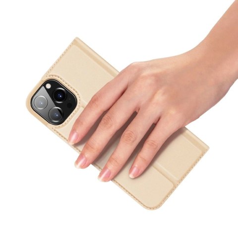 Dux Ducis Skin Pro kabura etui pokrowiec z klapką iPhone 13 Pro złoty Dux Ducis Skin Pro kabura etui pokrowiec z klapką iPhone 13 Pro złoty