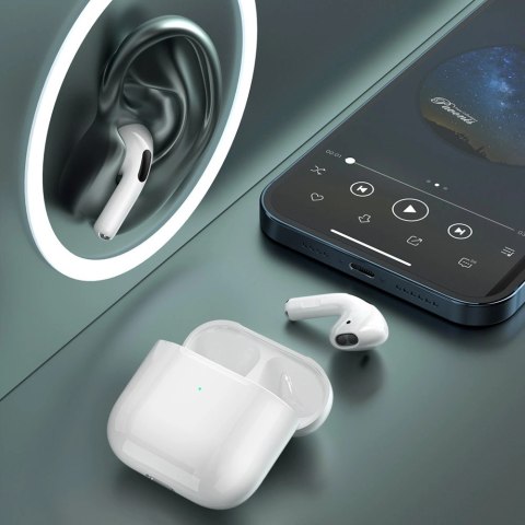 Dudao douszne bezprzewodowe słuchawki Bluetooth TWS (U14B-White) Dudao douszne bezprzewodowe słuchawki Bluetooth TWS (U14B-White)