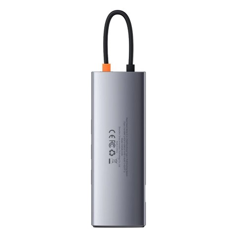 HUB Baseus Metal Gleam 9w1 USB-C - 3x USB 3.2 Gen 1 / USB-C PD 100W / VGA / HDMI / czytnik kart TF, SD / RJ45 - szary (CAHUB-CU0 HUB Baseus Metal Gleam 9w1 USB-C - 3x USB 3.2 Gen 1 / USB-C PD 100W / VGA / HDMI / czytnik kart TF, SD / RJ45 - szary (CAHUB-CU0