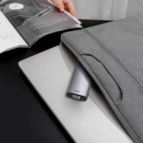 HUB Baseus Metal Gleam 9w1 USB-C - 3x USB 3.2 Gen 1 / USB-C PD 100W / VGA / HDMI / czytnik kart TF, SD / RJ45 - szary (CAHUB-CU0 HUB Baseus Metal Gleam 9w1 USB-C - 3x USB 3.2 Gen 1 / USB-C PD 100W / VGA / HDMI / czytnik kart TF, SD / RJ45 - szary (CAHUB-CU0
