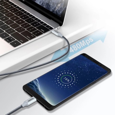Kabel Choetech XCC-1002-GY USB-C - USB-C PD QC 100W 5A 480Mb/s 1,8m - szary Kabel Choetech XCC-1002-GY USB-C - USB-C PD QC 100W 5A 480Mb/s 1,8m - szary