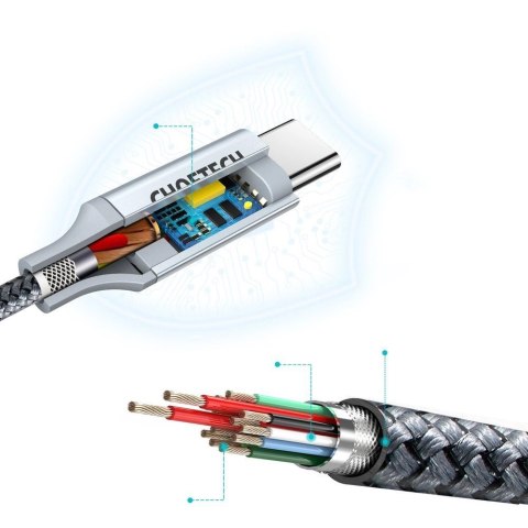 Kabel Choetech XCC-1002-GY USB-C - USB-C PD QC 100W 5A 480Mb/s 1,8m - szary Kabel Choetech XCC-1002-GY USB-C - USB-C PD QC 100W 5A 480Mb/s 1,8m - szary