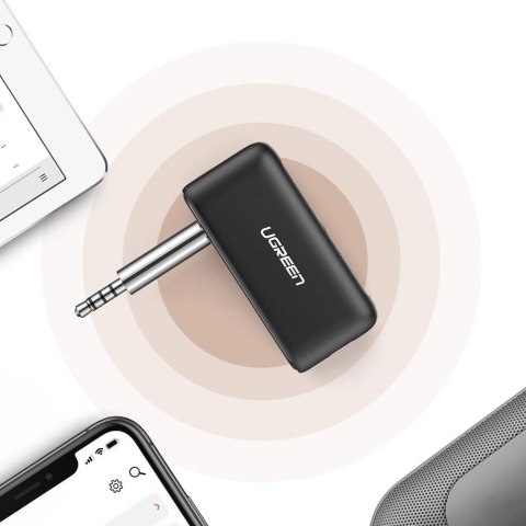 Ugreen odbiornik dźwięku Bluetooth 5.0 audio AUX mini jack do samochodu czarny (70303) Ugreen odbiornik dźwięku Bluetooth 5.0 audio AUX mini jack do samochodu czarny (70303)