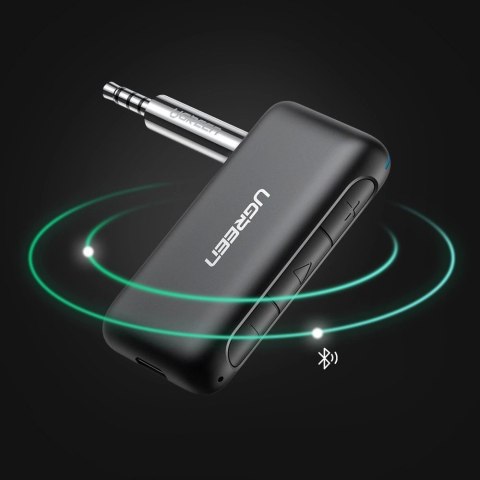 Ugreen odbiornik dźwięku Bluetooth 5.0 audio AUX mini jack do samochodu czarny (70303) Ugreen odbiornik dźwięku Bluetooth 5.0 audio AUX mini jack do samochodu czarny (70303)