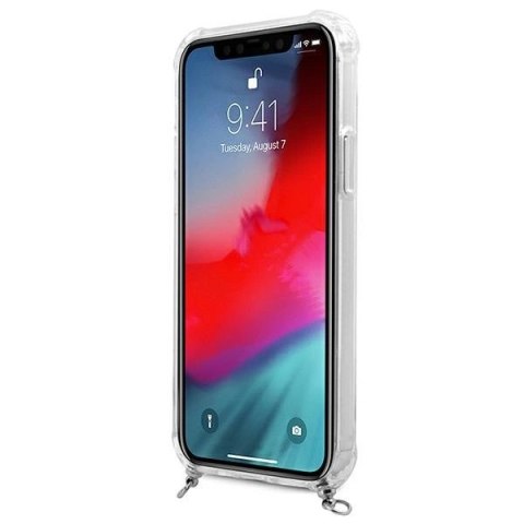 Etui Guess 4G Silver Chain na iPhone 12 / iPhone 12 Pro - przezroczyste