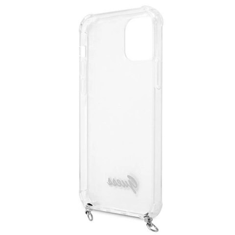 Etui Guess 4G Silver Chain na iPhone 12 / iPhone 12 Pro - przezroczyste
