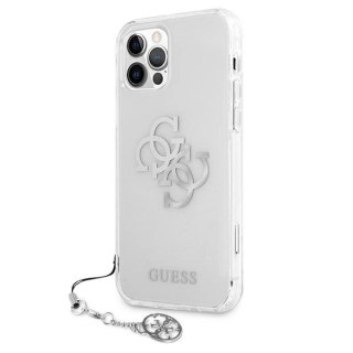 Etui Guess 4G Silver Charms Collection na iPhone 12 Pro Max - przezroczyste
