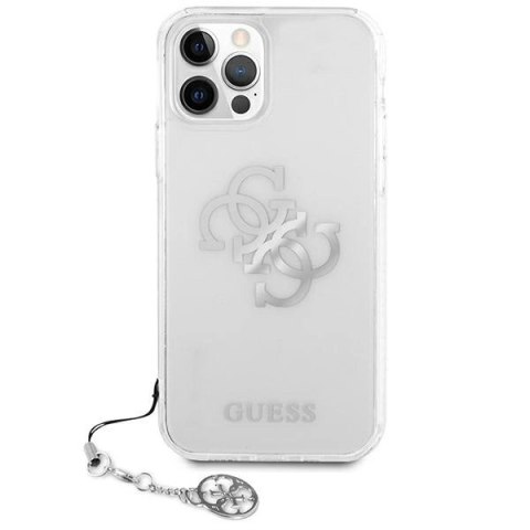 Etui Guess 4G Silver Charms Collection na iPhone 12 Pro Max - przezroczyste