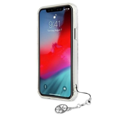 Etui Guess 4G Silver Charms Collection na iPhone 12 Pro Max - przezroczyste