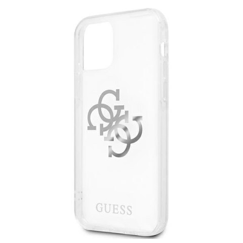 Etui Guess 4G Silver Charms Collection na iPhone 12 Pro Max - przezroczyste