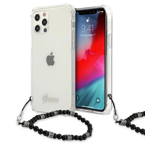 Etui Guess Black Pearl na iPhone 12 Pro Max - przezroczyste
