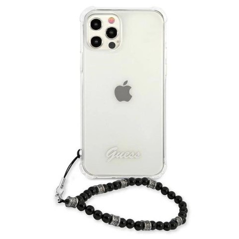 Etui Guess Black Pearl na iPhone 12 Pro Max - przezroczyste