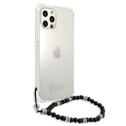 Etui Guess Black Pearl na iPhone 12 Pro Max - przezroczyste
