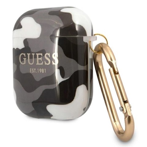 Etui Guess Camo Collection na AirPods 1/2 - czarne