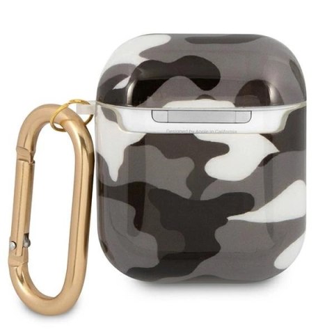 Etui Guess Camo Collection na AirPods 1/2 - czarne