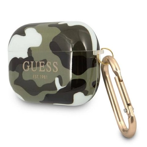 Etui Guess Camo Collection na AirPods Pro - zielone
