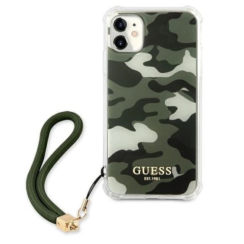 Etui Guess Camo Collection na iPhone 11 / Xr - zielone