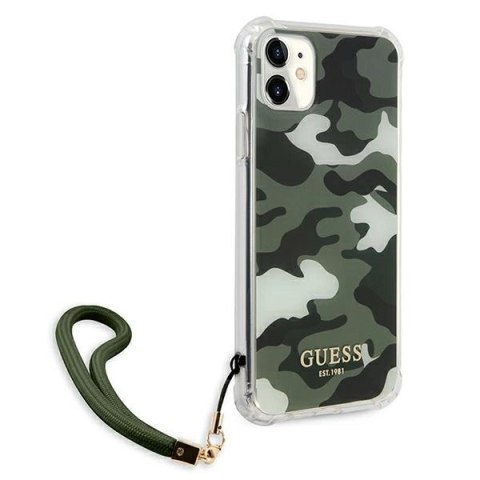 Etui Guess Camo Collection na iPhone 11 / Xr - zielone