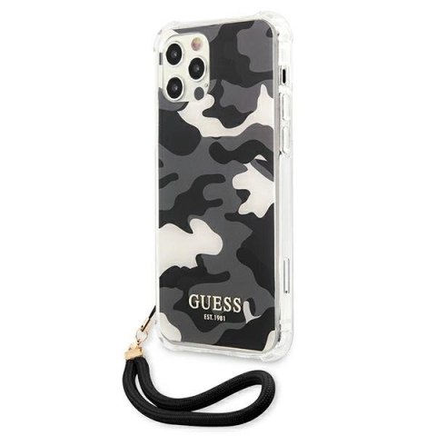 Etui Guess Camo Collection na iPhone 12 Pro Max - czarne