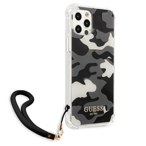 Etui Guess Camo Collection na iPhone 12 Pro Max - czarne