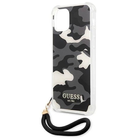 Etui Guess Camo Collection na iPhone 12 Pro Max - czarne