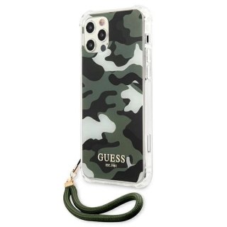 Etui Guess Camo Collection na iPhone 12 Pro Max - zielone