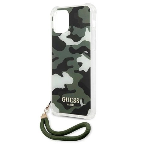 Etui Guess Camo Collection na iPhone 12 Pro Max - zielone
