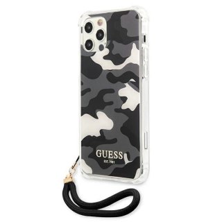 Etui Guess Camo Collection na iPhone 12 / iPhone 12 Pro - czarne