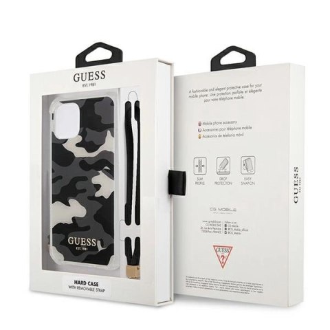 Etui Guess Camo Collection na iPhone 12 / iPhone 12 Pro - czarne